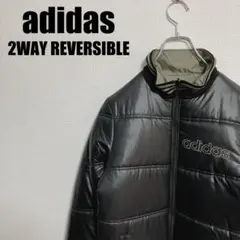 adidasリバーシブル中綿トラックジャケットL美品オールドアディダス万国旗タグ