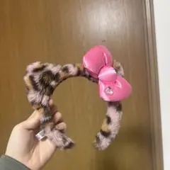 ユニバ　ハローキティ ヒョウ柄ヘアバンド