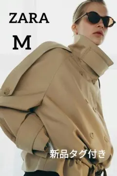 ZARA ショート丈ハイネックトレンチコート　Mサイズ
