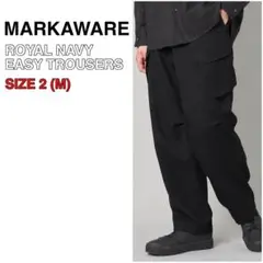 MARKAWARE ロイヤルネイビー イージートラウザー カーゴパンツ 黒 2のサムネイル