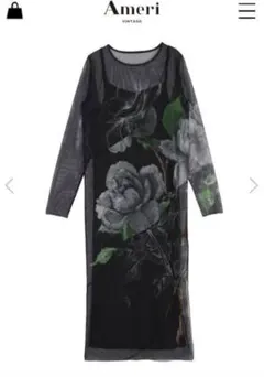 UND SKETCH FLOWER SKIN DRESS　ameri UND SKETCH FLOWER SKIN DRESS AMERI - メルカリ