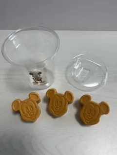 ミッキーマウス クリップ 3個セット カップ付き