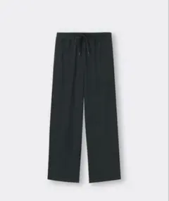 《完売商品》GU リブプルオンパンツ　黒色 ブラック　Lサイズ　349952