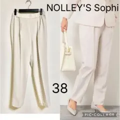 【新品】ノーリーズ タックパンツ テーパード ウエストゴム 日本製 38 洗濯可