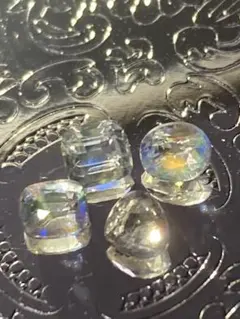 【希少激安】レインボーアンデシンラブラドライト ルース 4個セット 約2ct