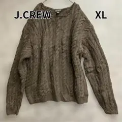 ジェイクルー クルーネックニット 茶 アラン編み 定番【8857】のサムネイル