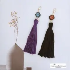 ❀4895❀　タッセルキーホルダー　2個セット