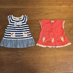 ミキハウス　mikihouse 80サイズ ワンピース　2点セット