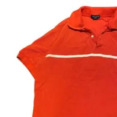 USA製　NAUTICA ノーティカ　ポロシャツ　ボーダー　半袖　赤　古着　M