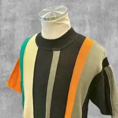 90’s ストライプ 半袖ニット 古着 vintage NICOLE