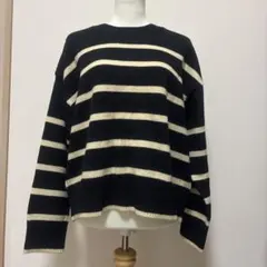 GreadyBrilliantストライプ 長袖ニットセーター 未使用タグ付き