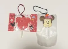 ミニーマウス ロリポップ風、ハロウィンキーホルダー 2種セット