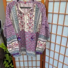Amina 花柄長袖チュニック インド製アジアン服　新品　pipi様専用のサムネイル
