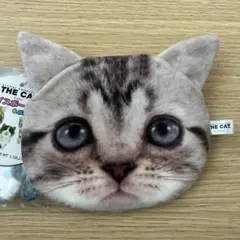 THE CAT アメショー ねこ パスケース付き フェイスポーチ ／ ポシェット