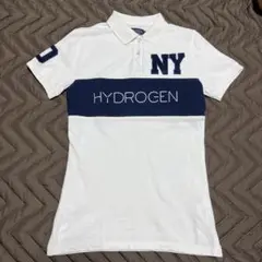 HYDROGEN 半袖ポロシャツ S ホワイト/ネイビー　お値下げしました！のサムネイル