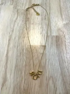 クリスチャンディオール Diorロゴ ネックレス ゴールド