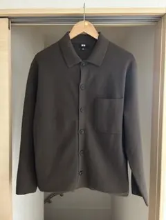 UNIQLO ミラノリブシャツカーディガン Mサイズ ブラウン