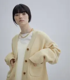 ウールカシミアカーディガン　ADAM ET ROPE'