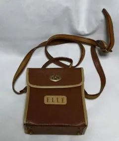 ELLE　エル　レザー　長方形　ハンドバッグ　ショルダーバッグのサムネイル