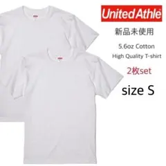【ユナイテッドアスレ】新品未使用 5.6oz 無地 半袖Tシャツ 白 2枚 S