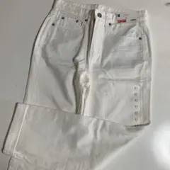 ☆新品！GU　ボーイフレンドアンクルジーンズ　白　61cm☆
