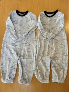 双子 GAP 水色 ロンパース 6〜9months 2セット