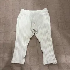 韓国子供服　厚手リブレギンス　オフホワイト