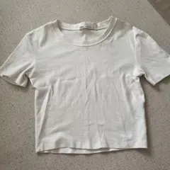 ZARA ホワイト 半袖 Tシャツ ショート丈　S