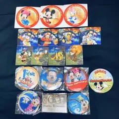 【海外ディズニー】非売品　アニバーサリー　缶バッジ　ステッカー　②