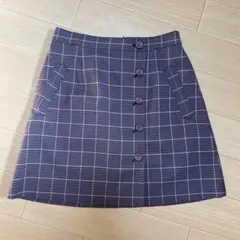ジルスチュアート ボタンチェックスカート
