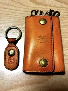 IL BISONTE 6連レザーキーケース オレンジ
