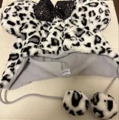 うにゅ様専用ディズニー ミニー ファンキャップ ヒョウ柄 レオパード ホワイト