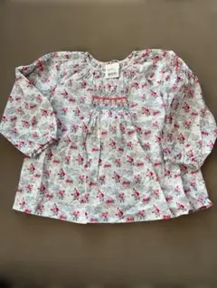 Bonpoint 花柄 長袖ブラウス