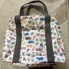 レア レトロ レスポートサック アニマル柄 ミニボストンバッグ
