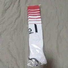 【新品未使用品】ボネーラ サッカーソックス　赤✕白 25-27cm