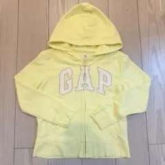 【未使用】GAP KIDS ロゴ ジップパーカー レモンイエロー 140 ジップ