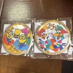 USJ 25周年記念キャラクター缶バッジ8個セット - メルカリ