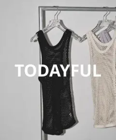未使用品 TODAYFUL メッシュタンクトップ ブラックのサムネイル