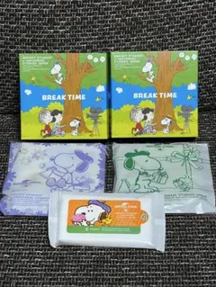 ニッセイ　スヌーピー ハンドタオルとティッシュセット