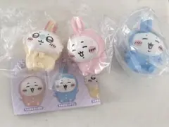 ちいかわ ソフビフィギュア4 ちいかわ ハチワレ モモンガ 3点 セット