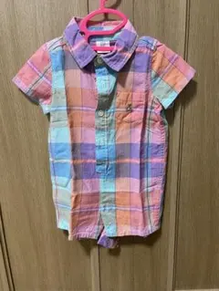 GAPチェック柄 シャツ ロンパース60(3〜6ヶ月)サイズ