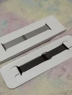 【純正】Apple Watch 46mm ナチュラルミラネーゼループ S/M