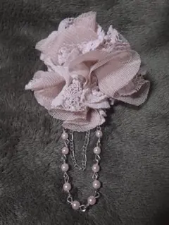 くすみピンクフラワー コサージュ