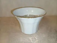 ノリタケ 白磁 金彩 花瓶 花器 陶器 フラワーボール フラワーベース