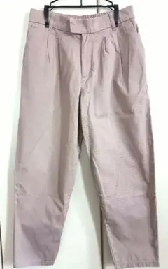 しまむら くすみピンク テーパードパンツ 股下64㎝