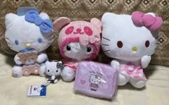 新品未使用　ハローキティ LLぬいぐるみ ピンクチェックVer. まとめ売り