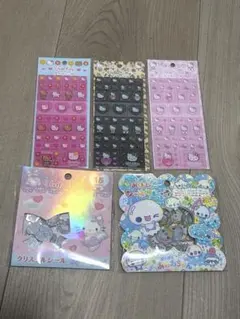 キティ　タイル　ブロックシール　おはじきシール　クリスタルシール　あわわちゃん