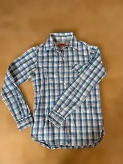 OMNIGOD 青と白のチェック 長袖シャツ