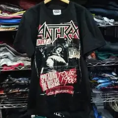 アンスラックス 両面プリント バンドＴシャツ L