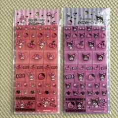 り*ぃ様 マイメロ　クロミ　タイルシール２種類 サンリオおしりぷにぷにシール3種